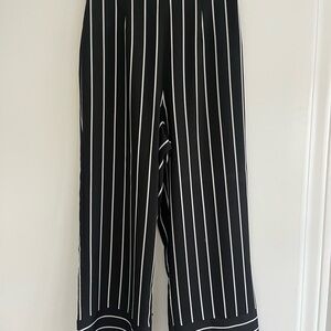 BB Dakota Black and White Pinstripe Wide Leg Pants